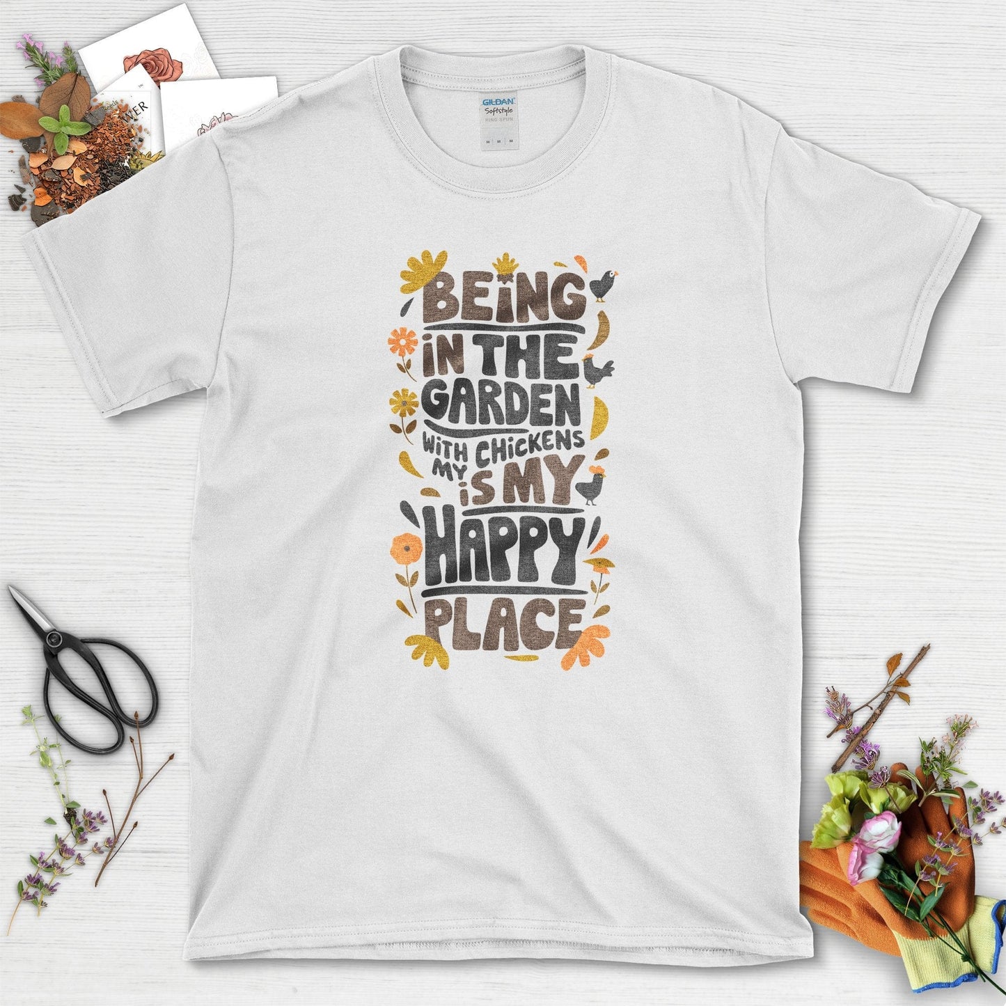 Garden Is My Happy Place T-Shirt White / S T-Shirt