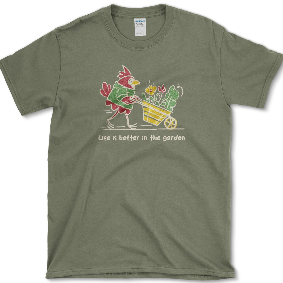 Garden Life is Better T-Shirt Military Green / S Essential Tees