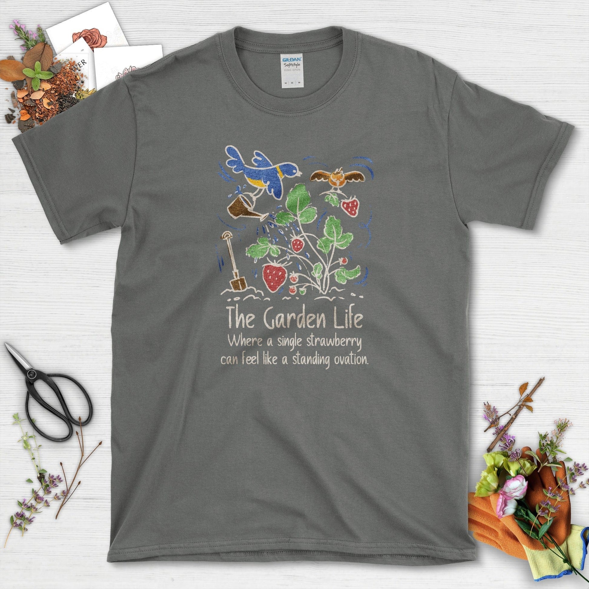 Garden Life Strawberry T-Shirt Charcoal / S T-Shirt
