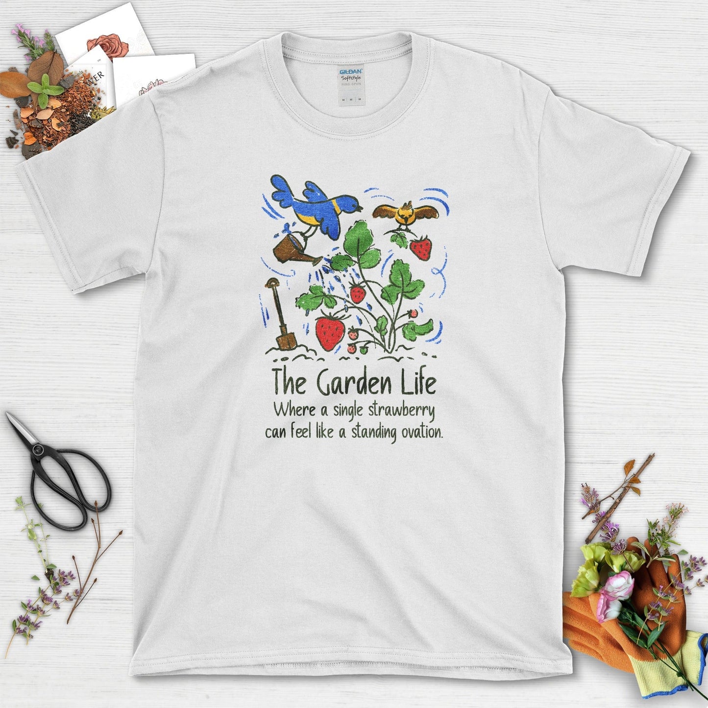 Garden Life Strawberry T-Shirt White / S T-Shirt
