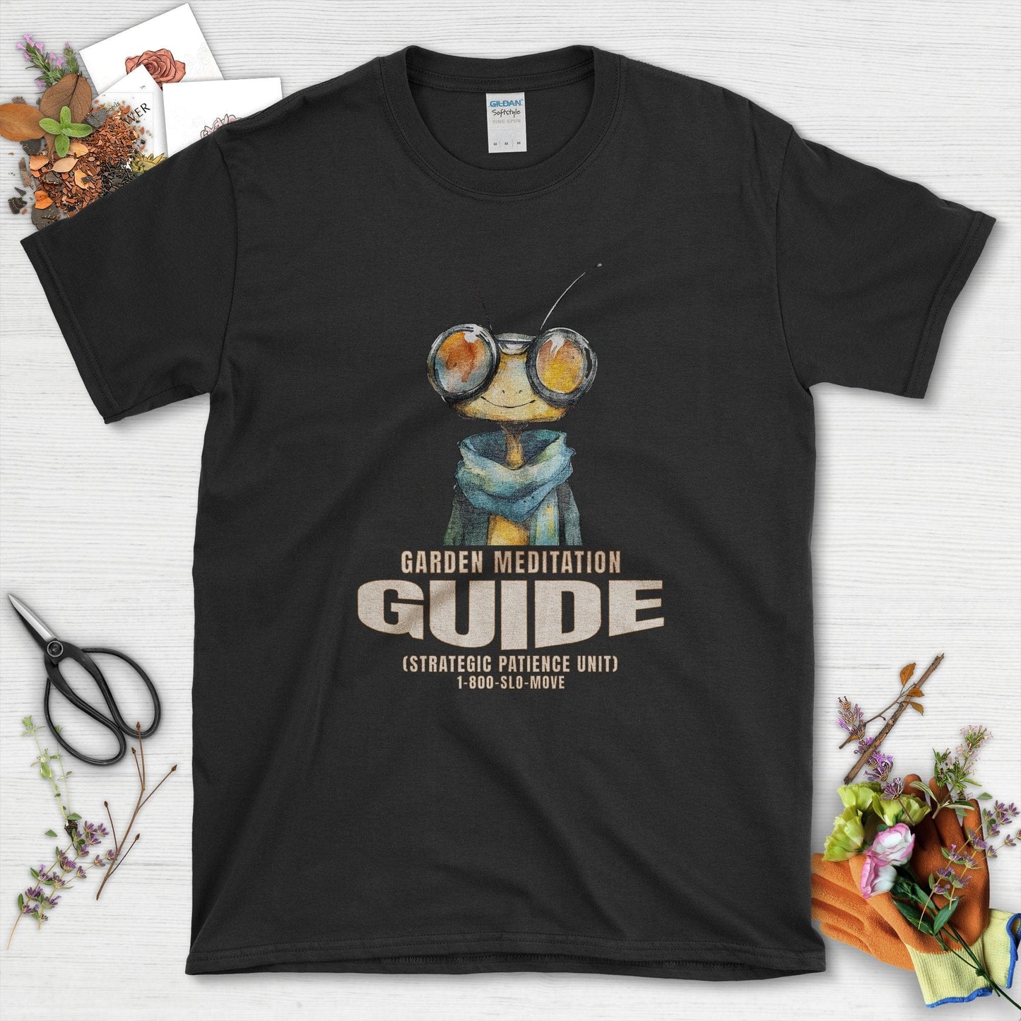 Garden Meditation Guide T-Shirt Black / S T-Shirt
