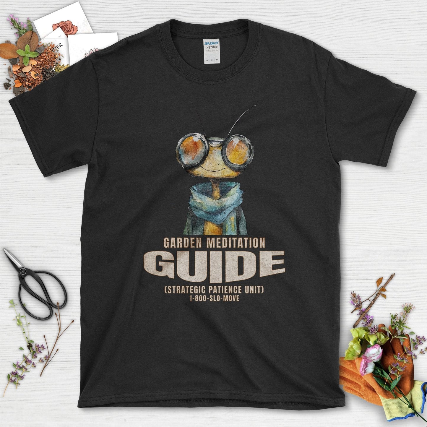 Garden Meditation Guide T-Shirt Black / S T-Shirt