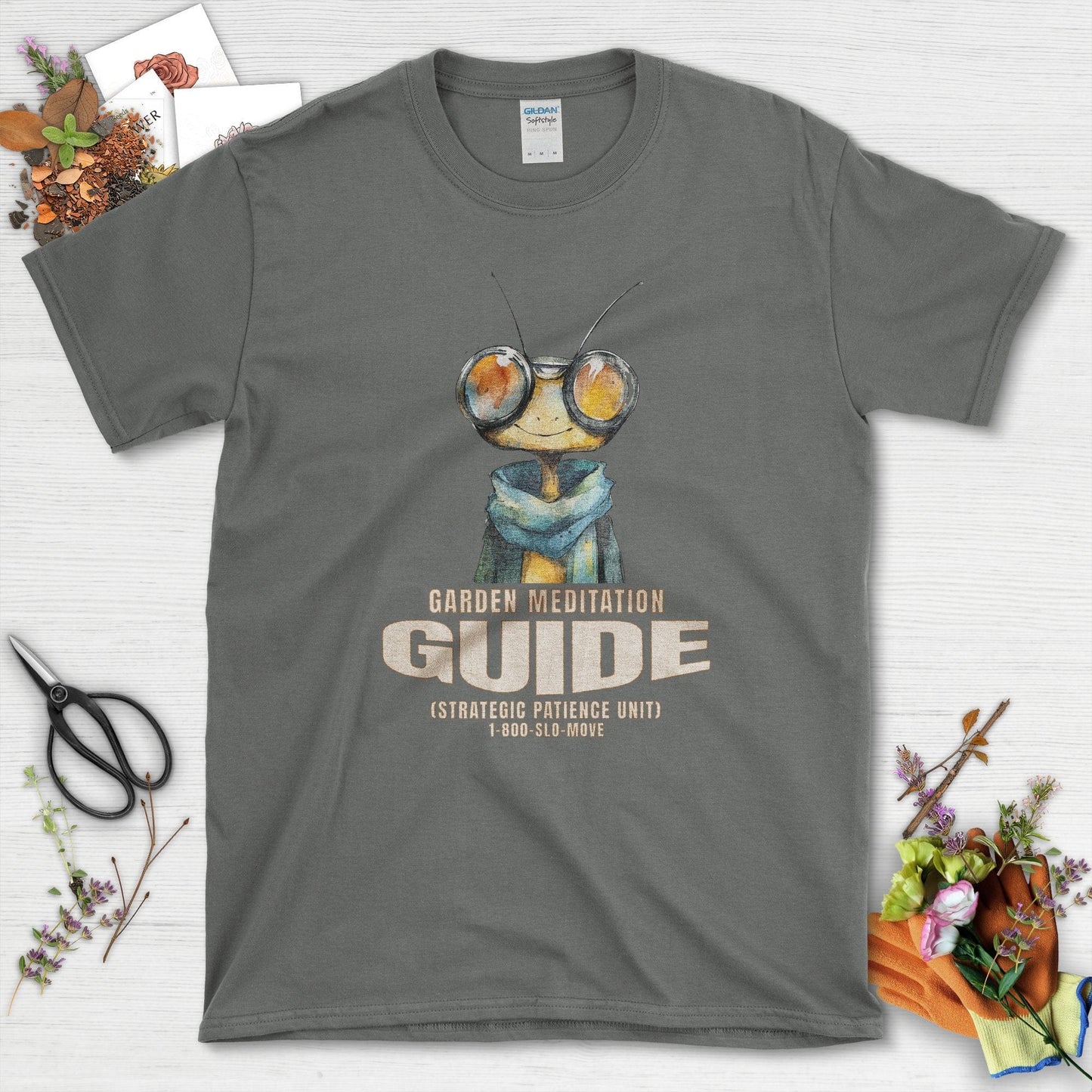 Garden Meditation Guide T-Shirt Charcoal / S T-Shirt