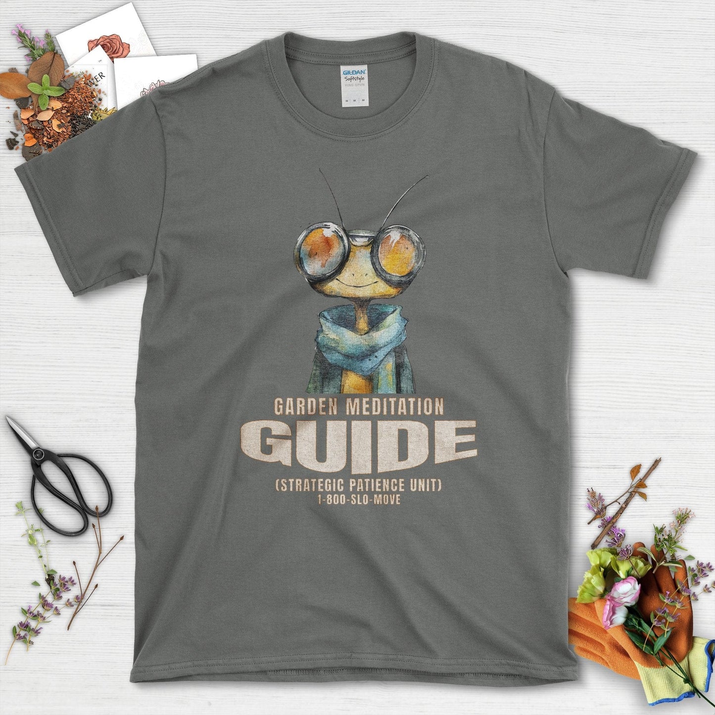 Garden Meditation Guide T-Shirt Charcoal / S T-Shirt