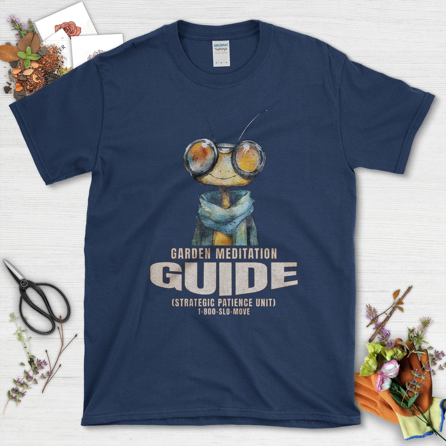 Garden Meditation Guide T-Shirt Navy / S T-Shirt