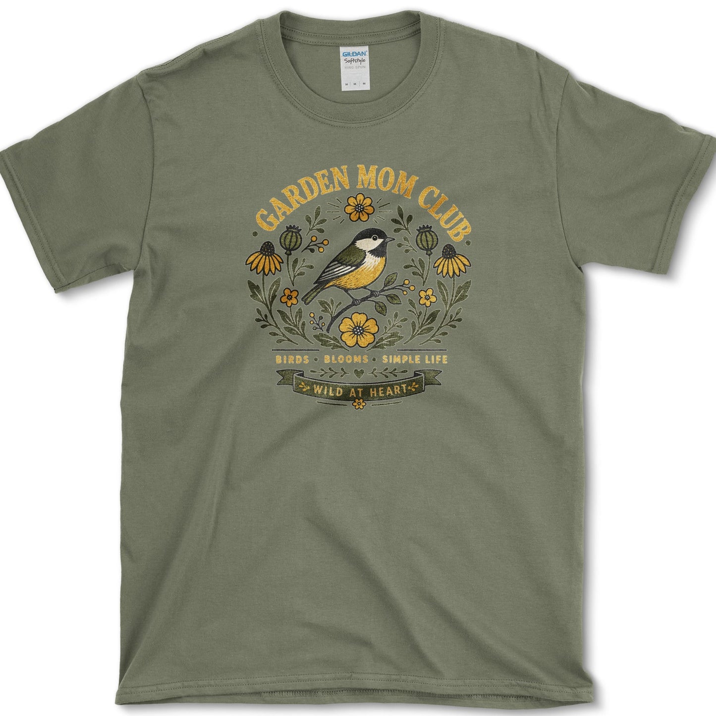 Garden Mom Club T-Shirt Military Green / S Essential Tees