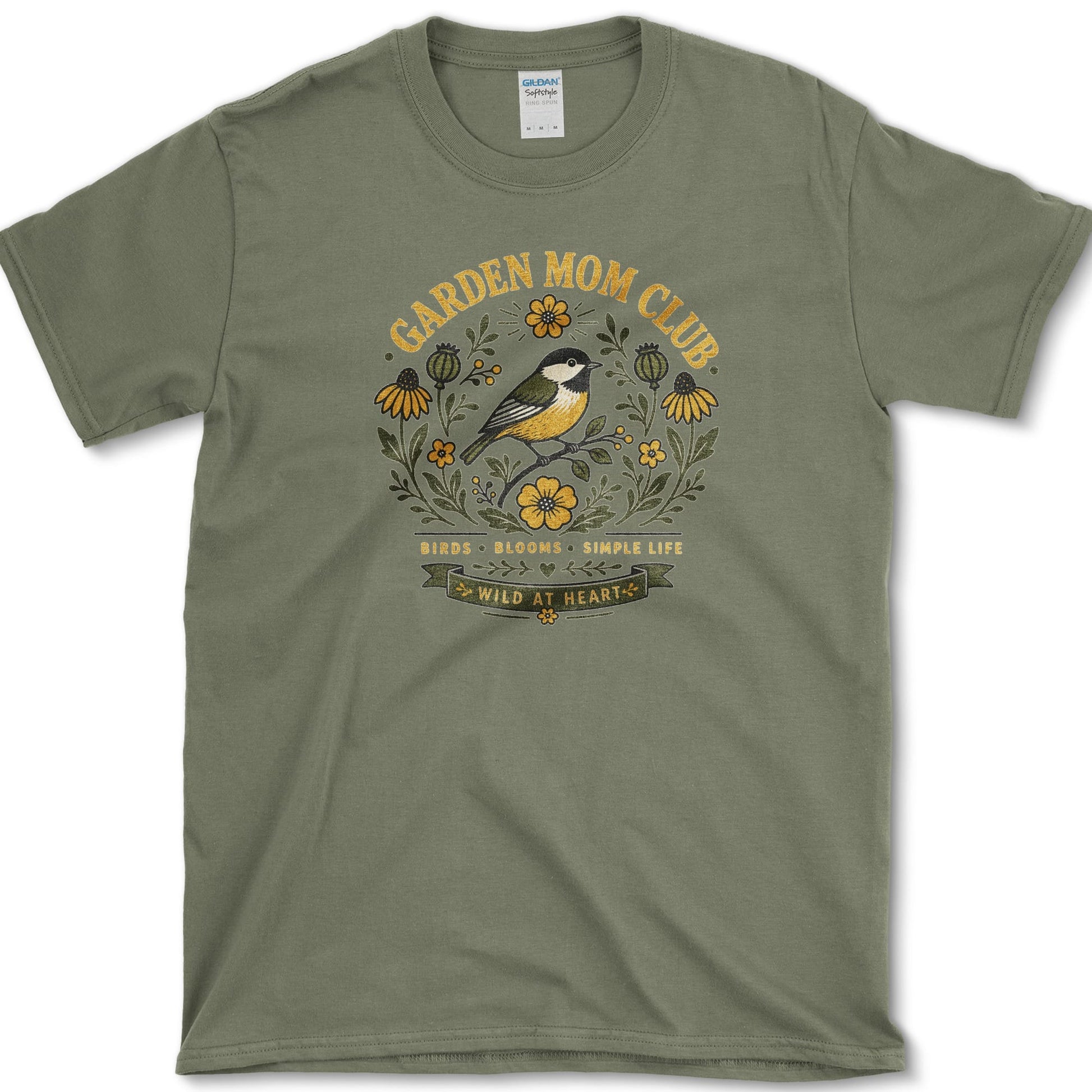 Garden Mom Club T-Shirt Military Green / S Essential Tees
