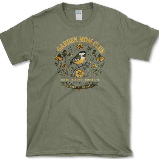 Garden Mom Club T-Shirt Military Green / S Essential Tees