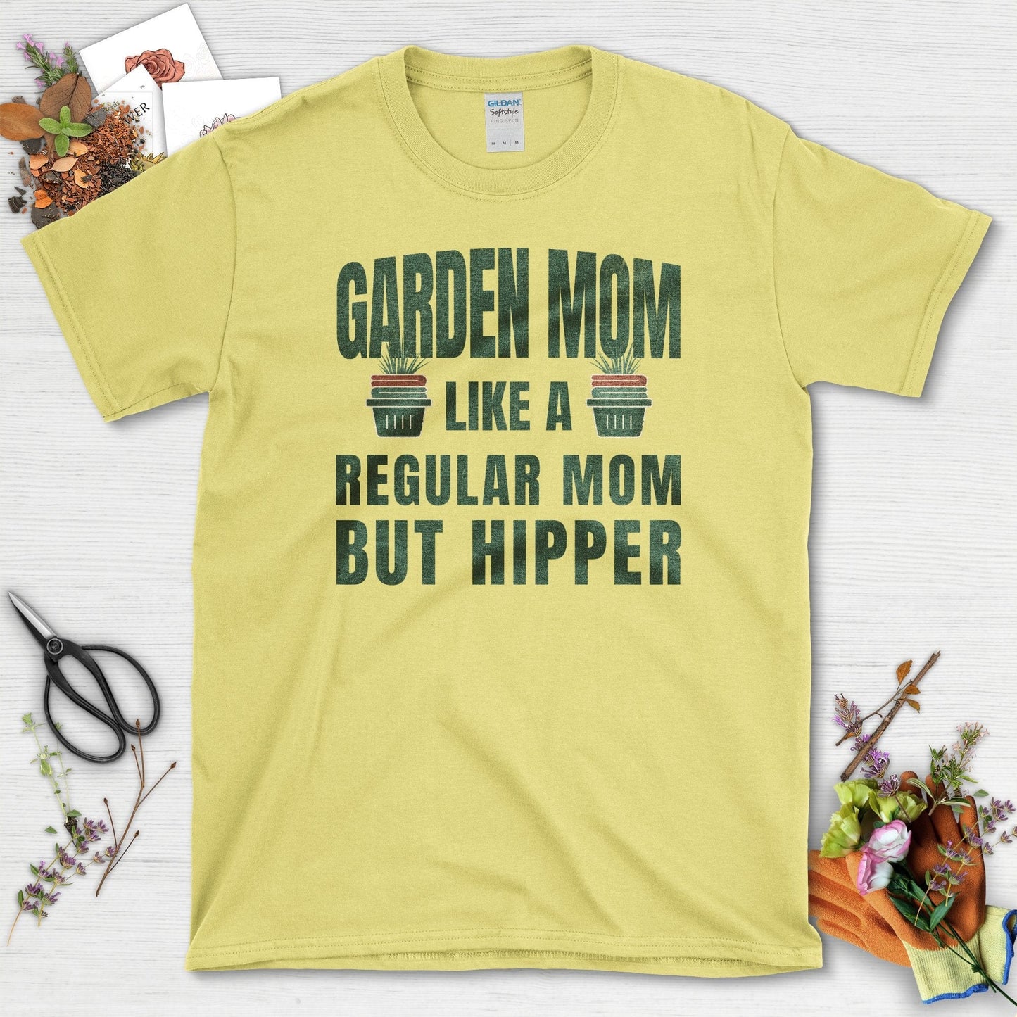 Garden Mom Hipper T-Shirt Cornsilk / S / T-Shirts Physical Item