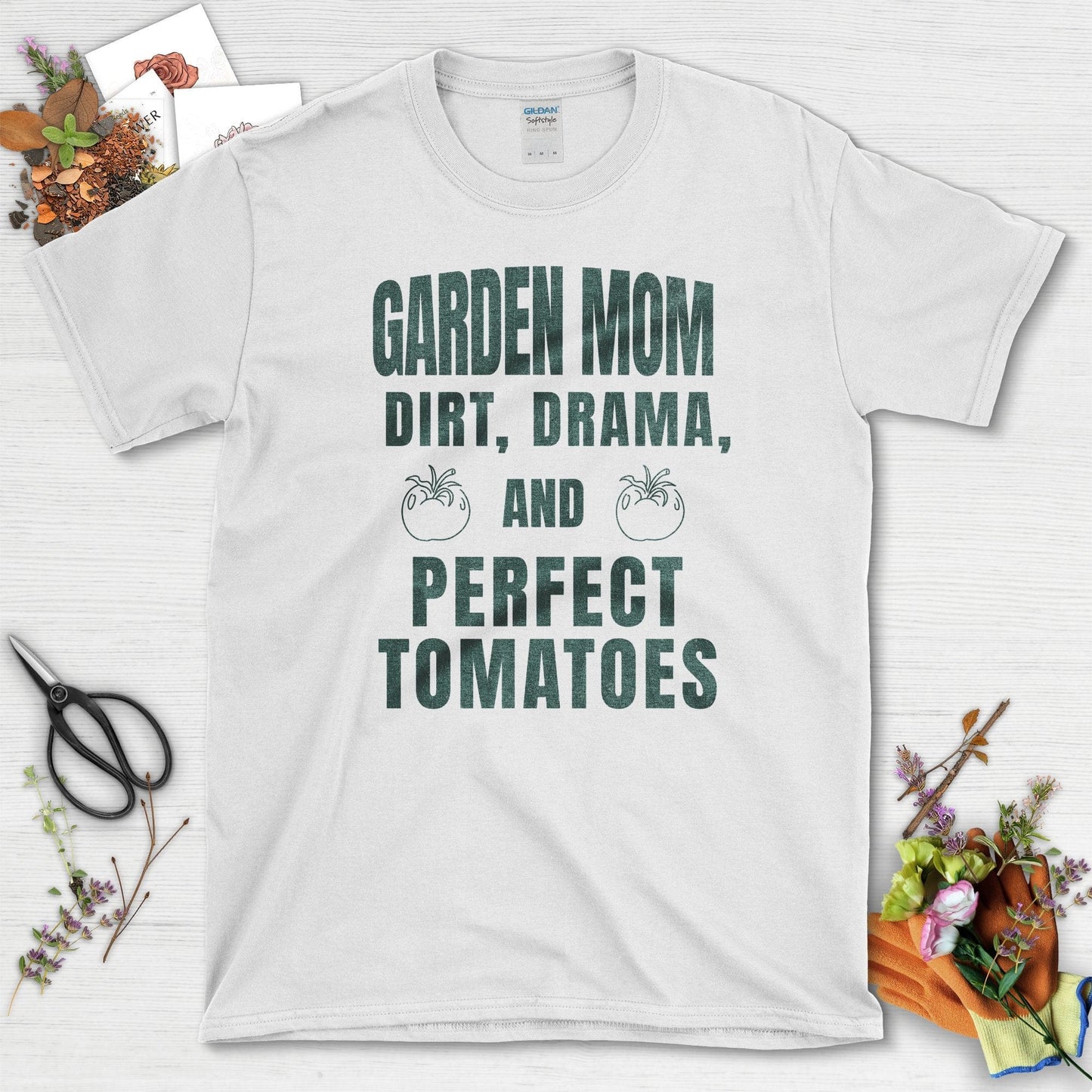 Garden Mom Perfect Tomatoes T-Shirt White / S / T-Shirts Physical Item