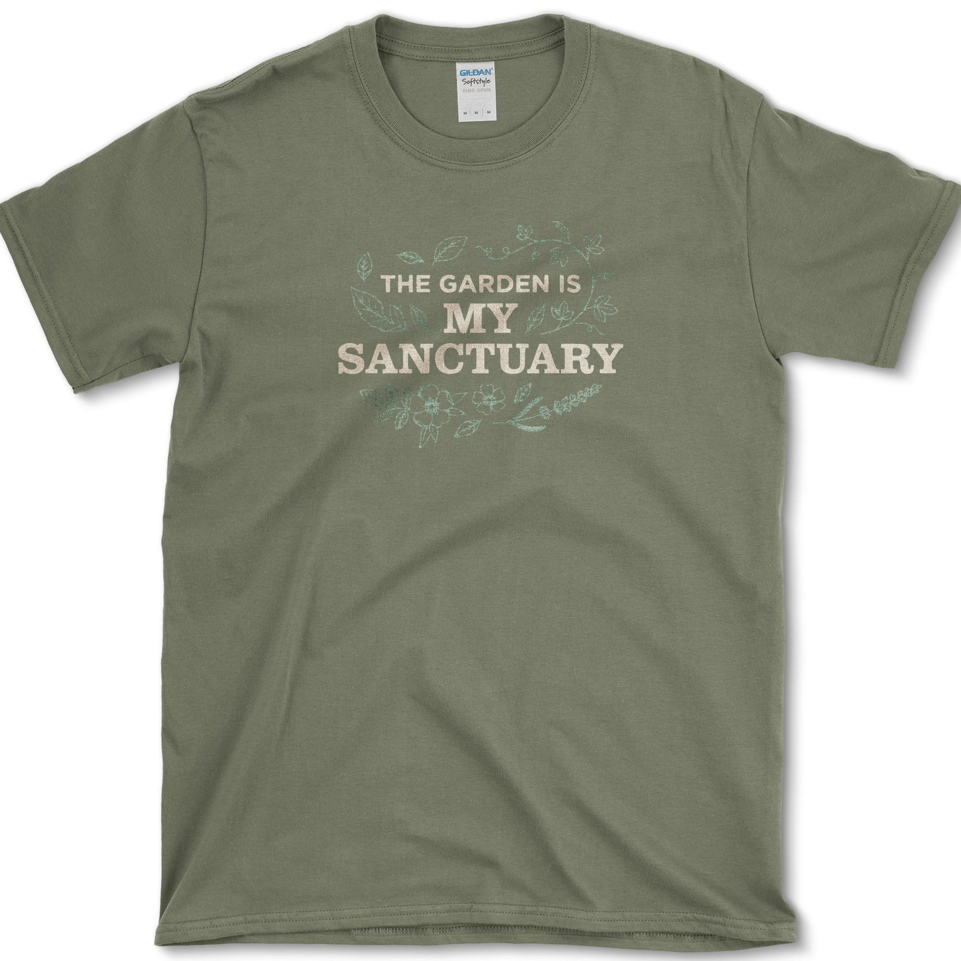 Garden Sanctuary T-Shirt S / Military Green Essential Tees
