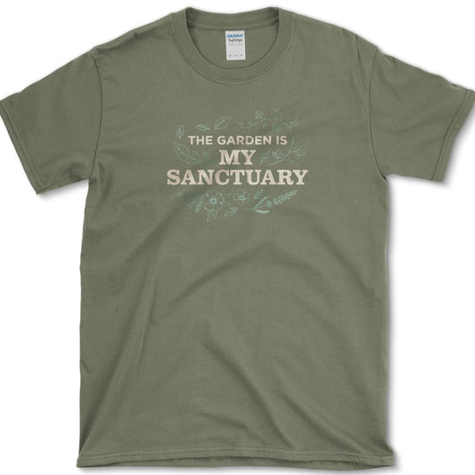 Garden Sanctuary T-Shirt S / Military Green Essential Tees