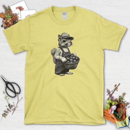 Garden Squirrel & Heirlooms T-Shirt Cornsilk / S T-Shirt