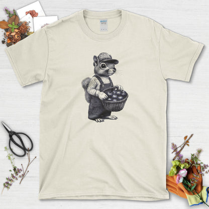 Garden Squirrel & Heirlooms T-Shirt Natural / S T-Shirt