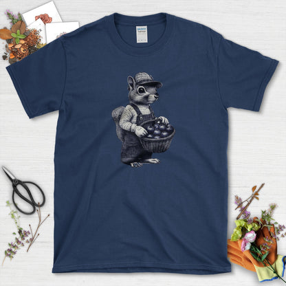 Garden Squirrel & Heirlooms T-Shirt Navy / S T-Shirt