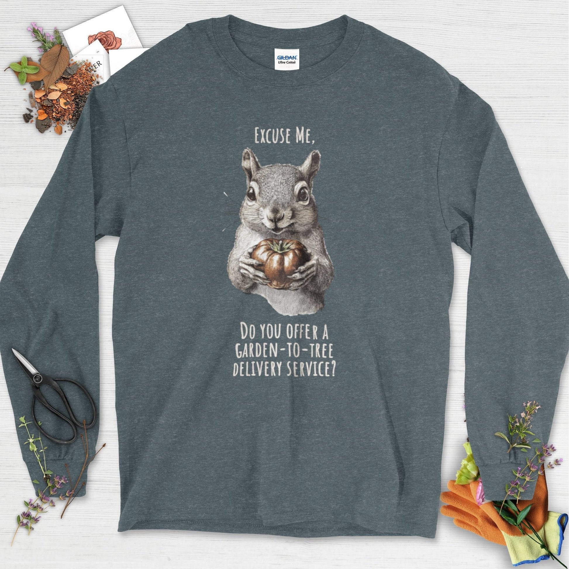 Garden to Tree Delivery Long Sleeve Dark Heather / S Physical Item