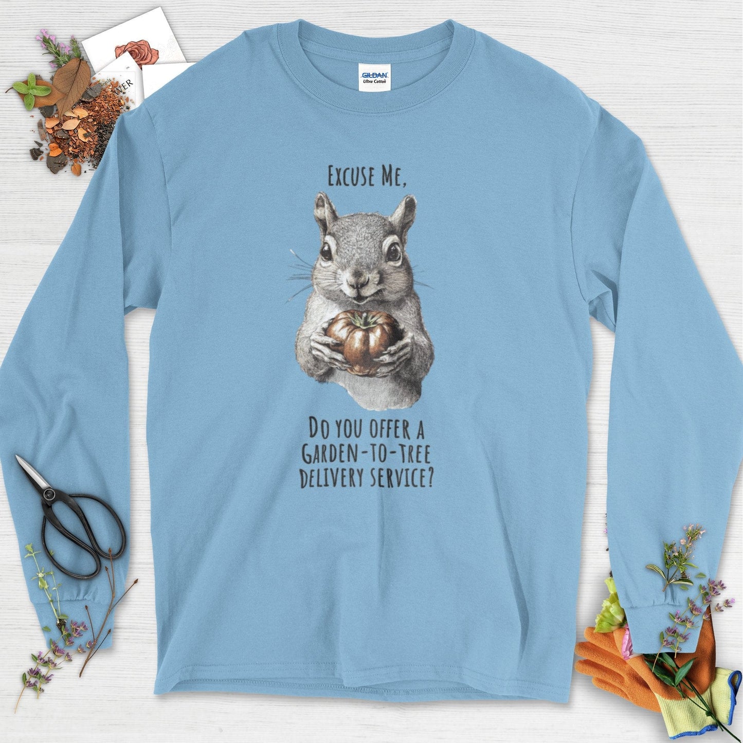 Garden to Tree Delivery Long Sleeve Light Blue / S Physical Item