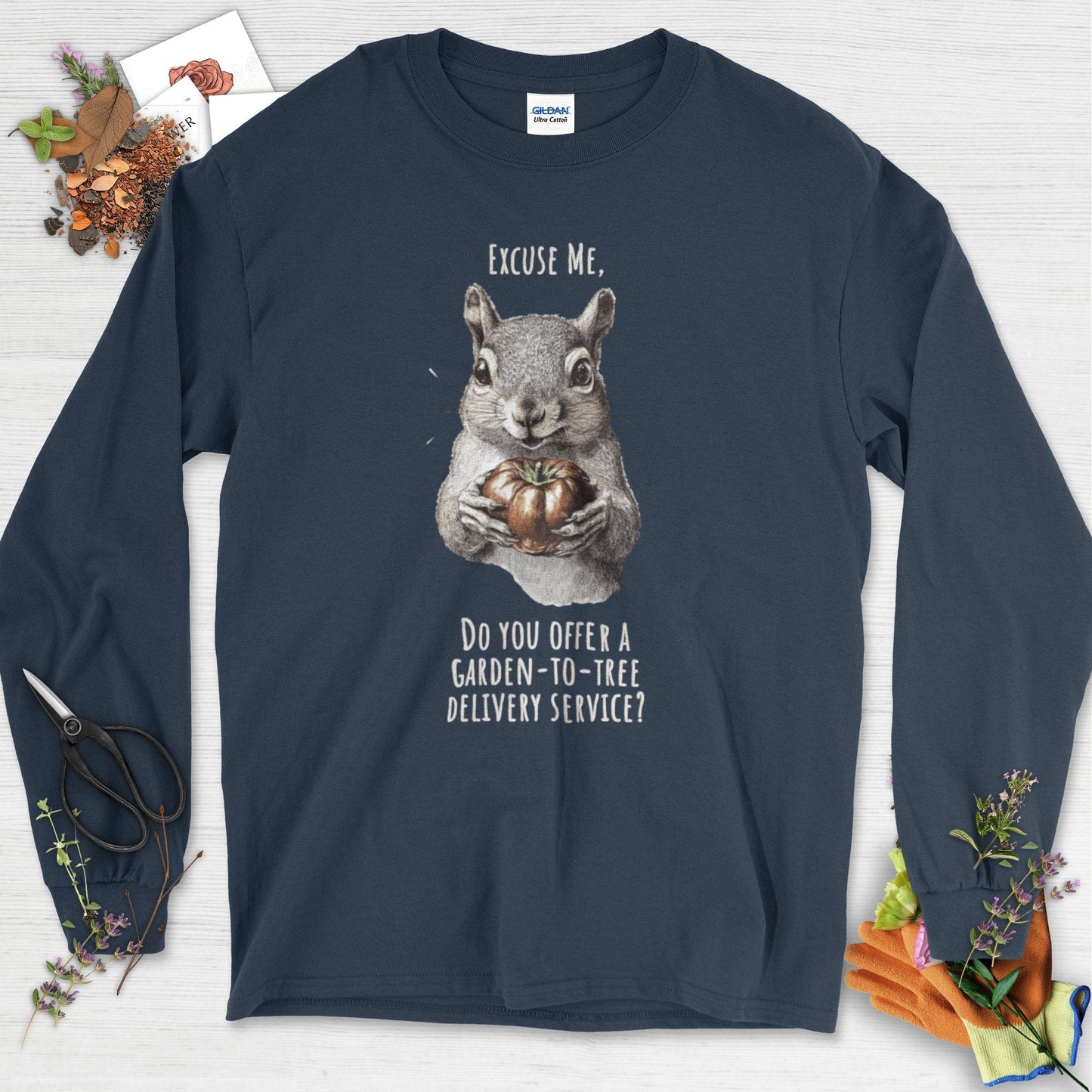 Garden to Tree Delivery Long Sleeve Navy / S Physical Item