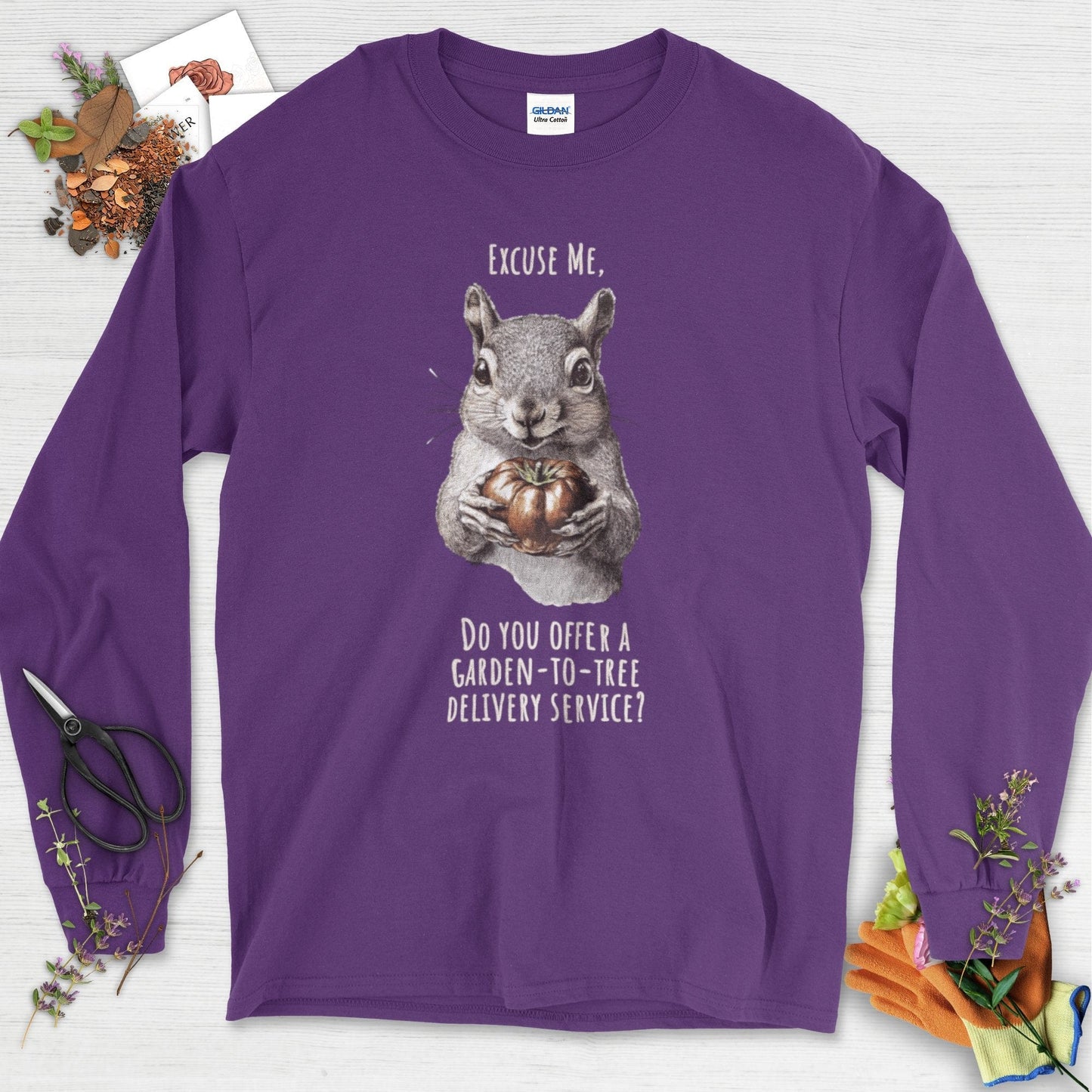 Garden to Tree Delivery Long Sleeve Purple / S Physical Item
