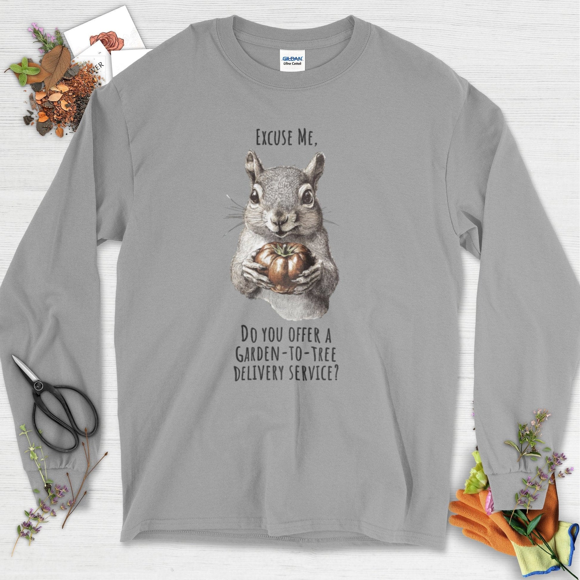 Garden to Tree Delivery Long Sleeve Sport Grey / S Physical Item