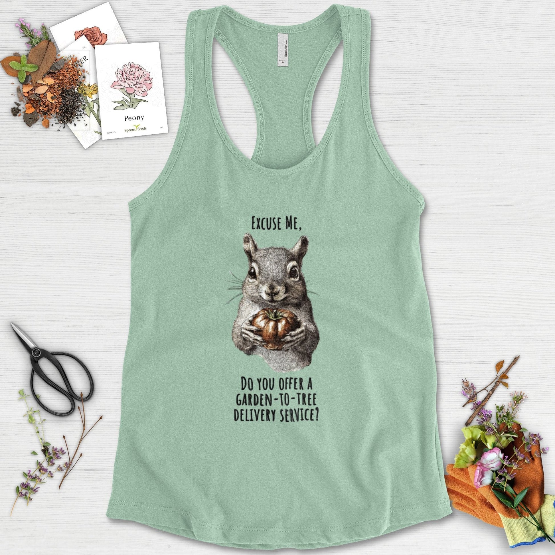 Garden to Tree Delivery Racerback Racerback / XS / Mint Physical Item