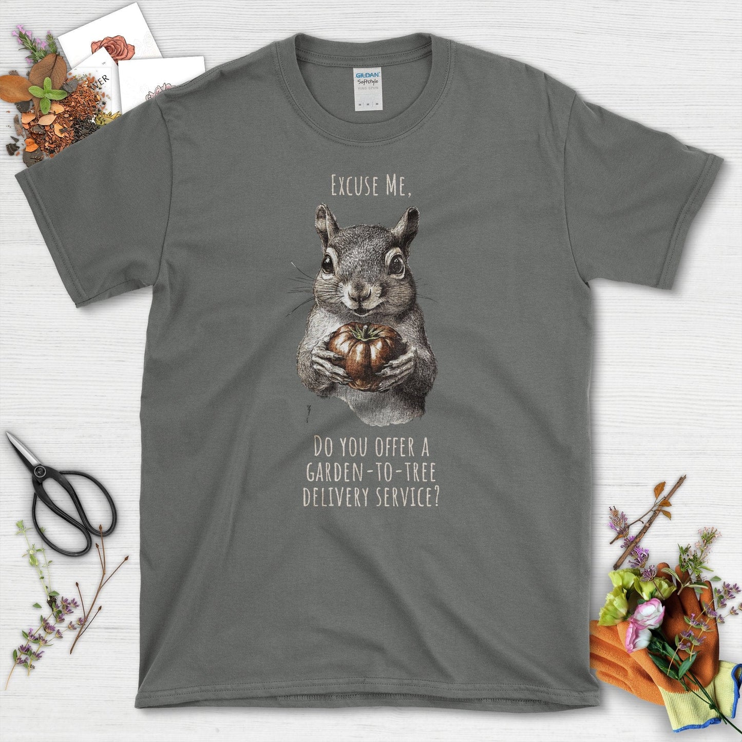 Garden to Tree Delivery T-Shirt Charcoal / S T-Shirt