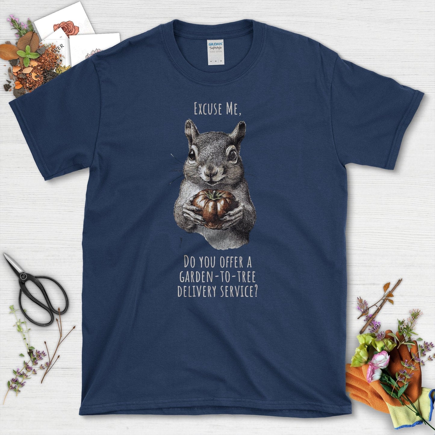 Garden to Tree Delivery T-Shirt Navy / S T-Shirt