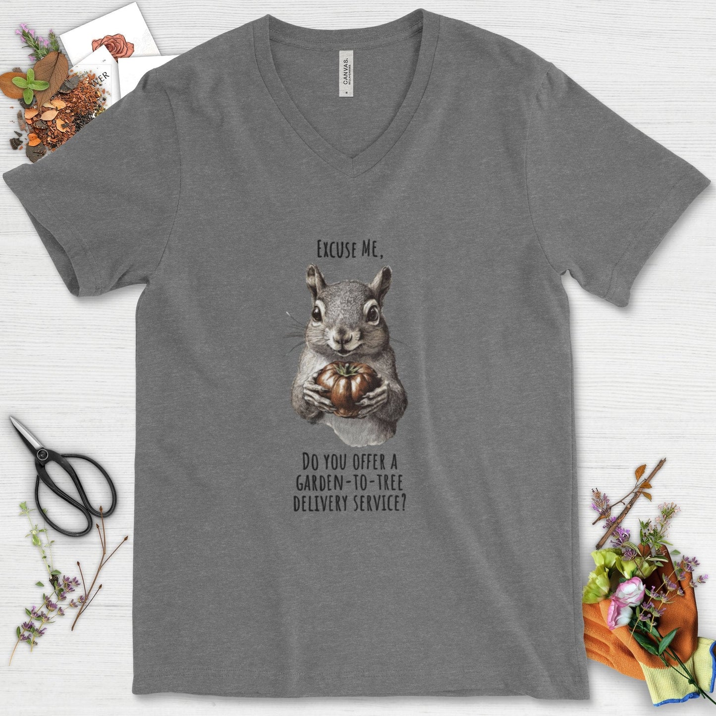 Garden to Tree Delivery V-Neck Deep Heather / S T-Shirt