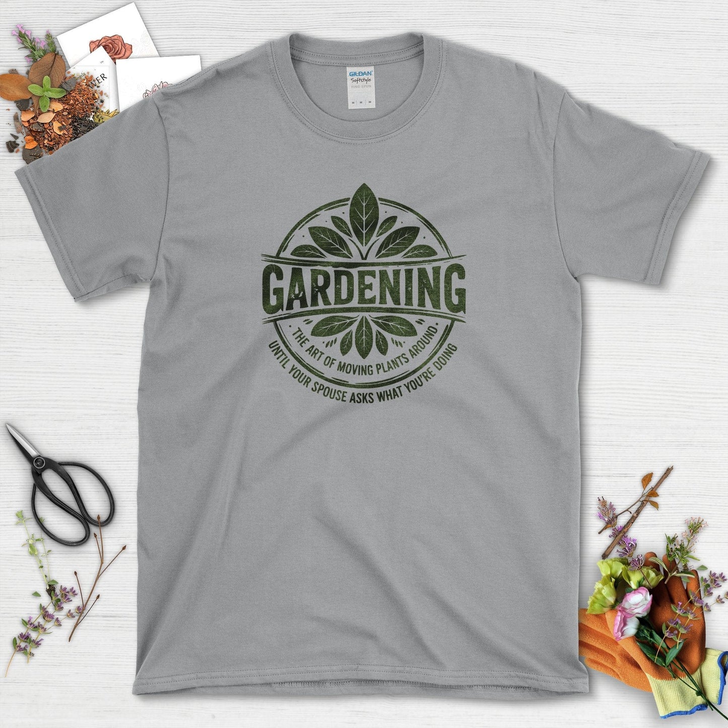 Gardening Art of Moving Plants T-Shirt Sport Grey / S Physical Item
