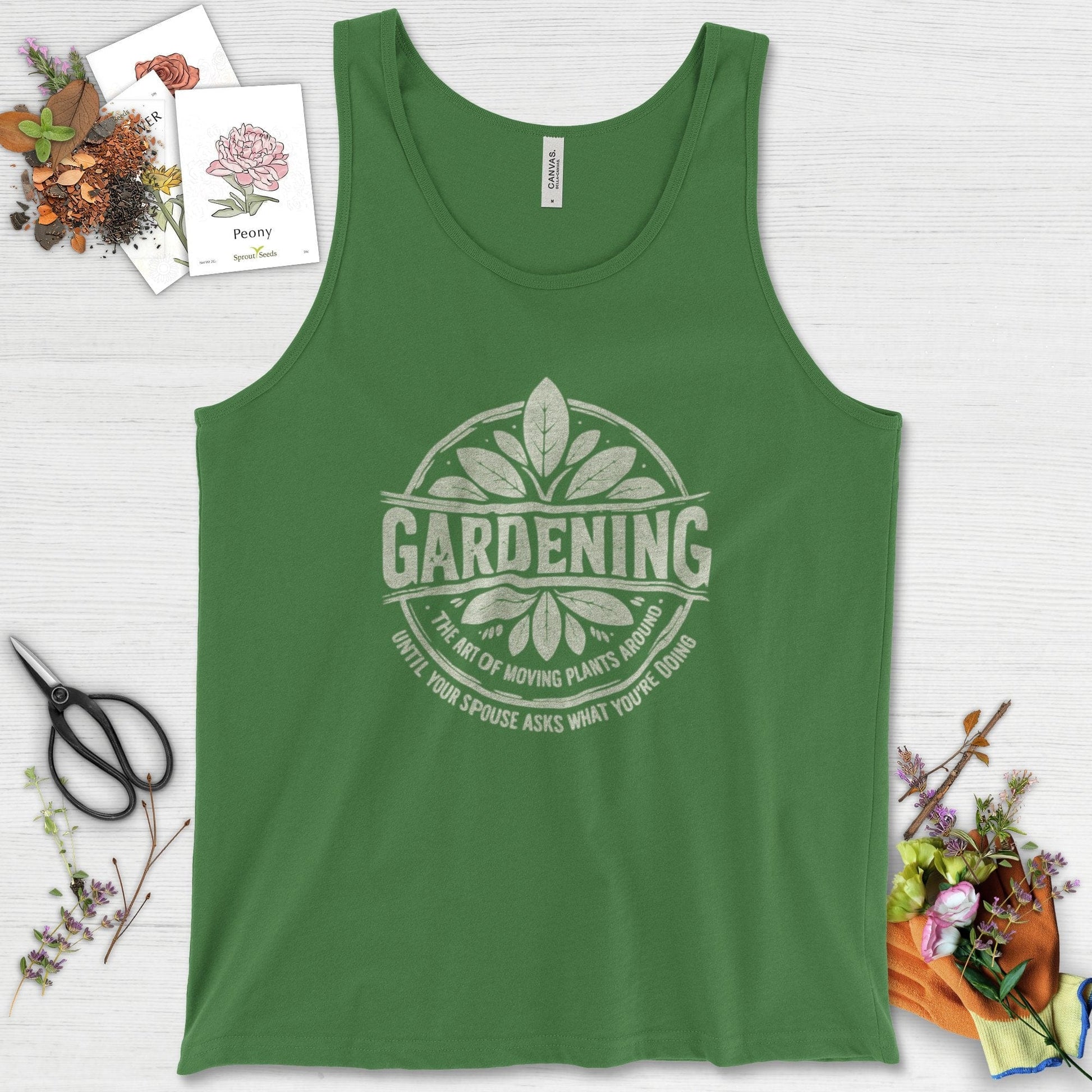 Gardening Art of Moving Plants Tank Top Leaf / XS Physical Item