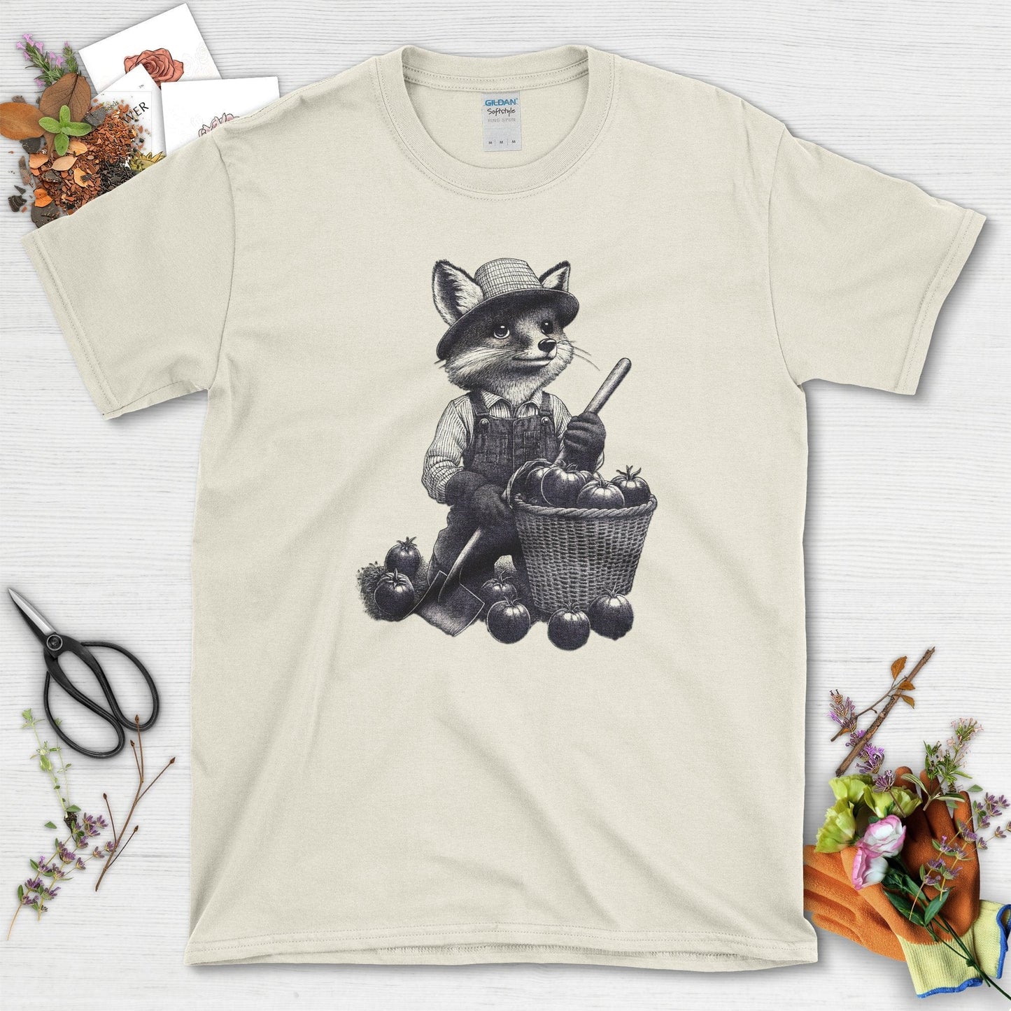Gardening Fox Harvest T-Shirt Natural / S T-Shirt