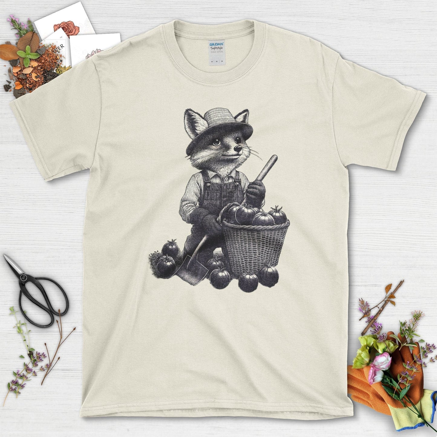 Gardening Fox Harvest T-Shirt Natural / S T-Shirt