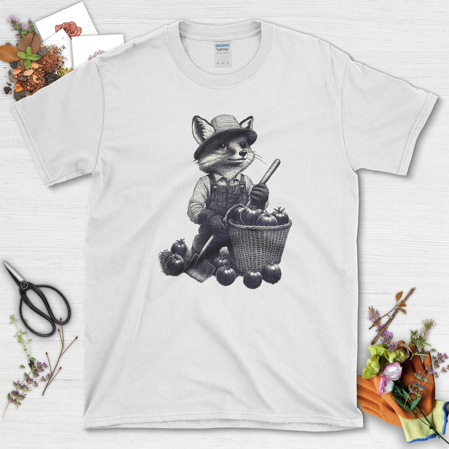 Gardening Fox Harvest T-Shirt White / S T-Shirt
