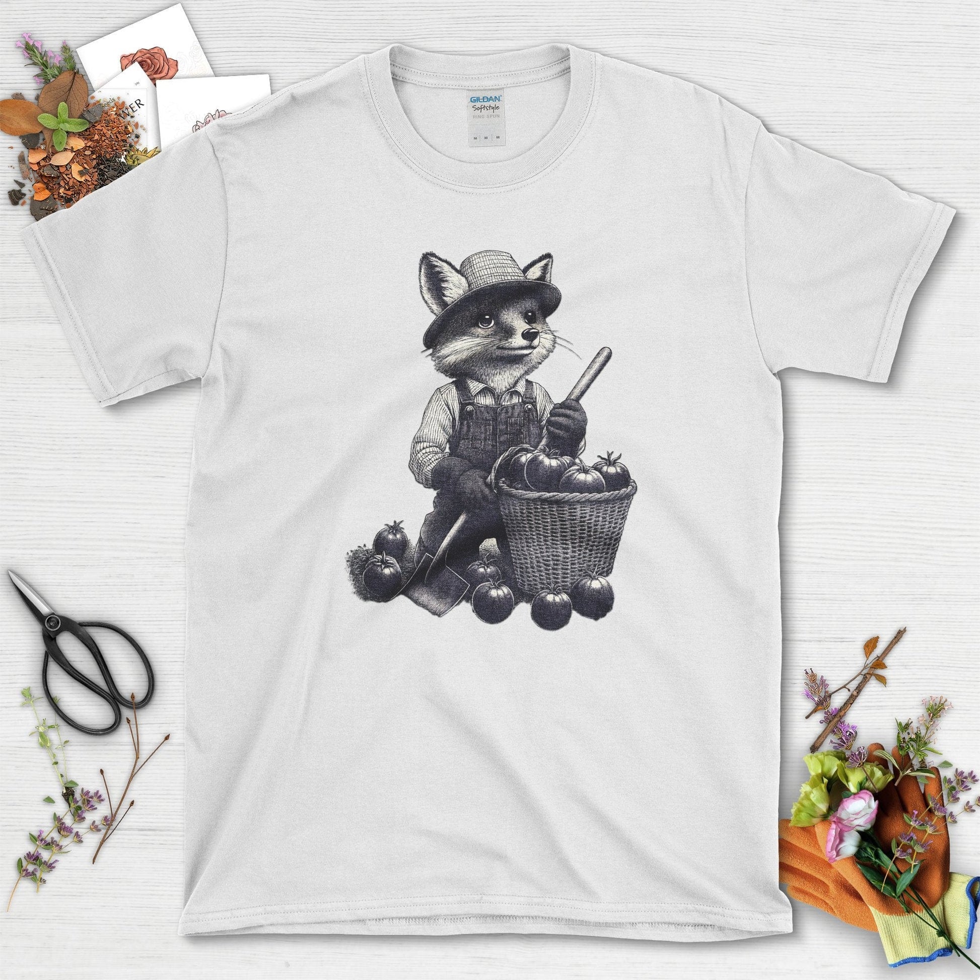 Gardening Fox Harvest T-Shirt White / S T-Shirt