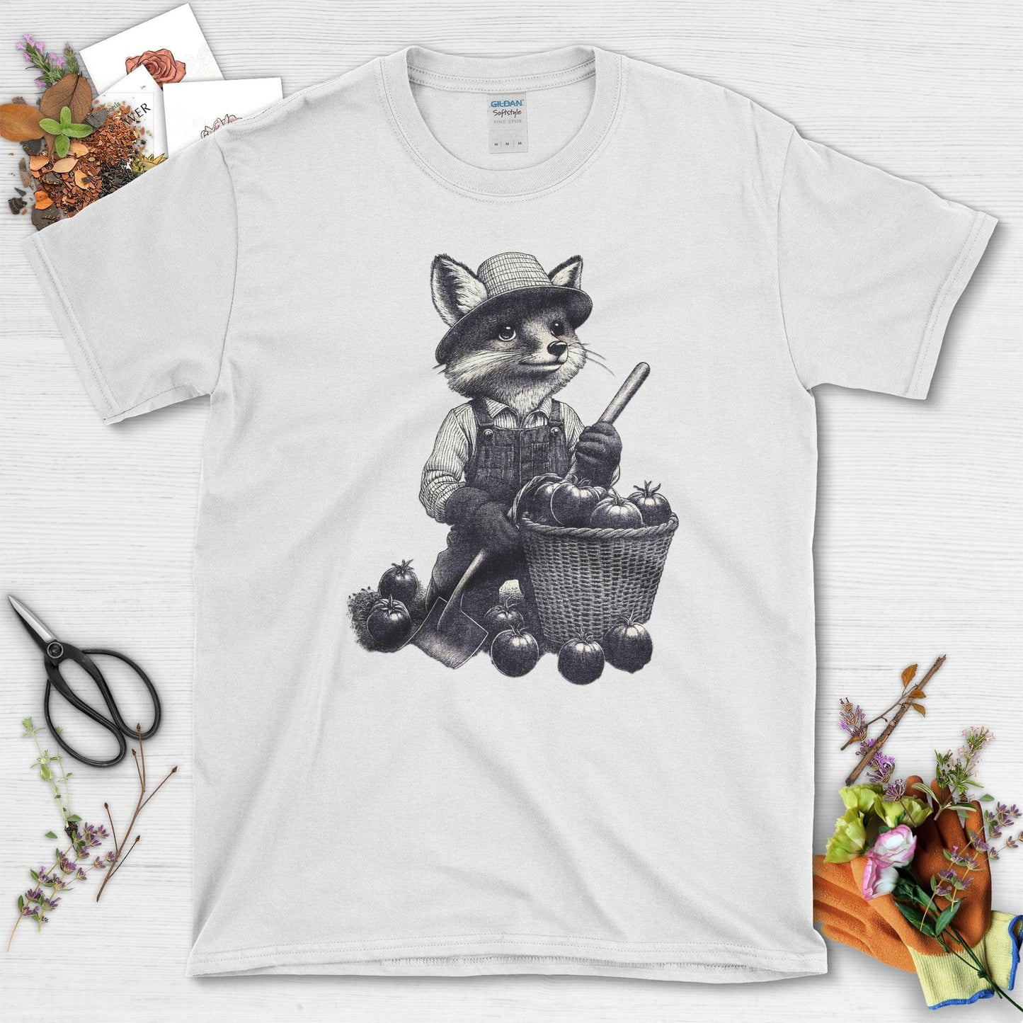 Gardening Fox Harvest T-Shirt White / S T-Shirt