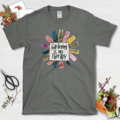 Gardening is My Therapy T-Shirt Charcoal / S T-Shirt