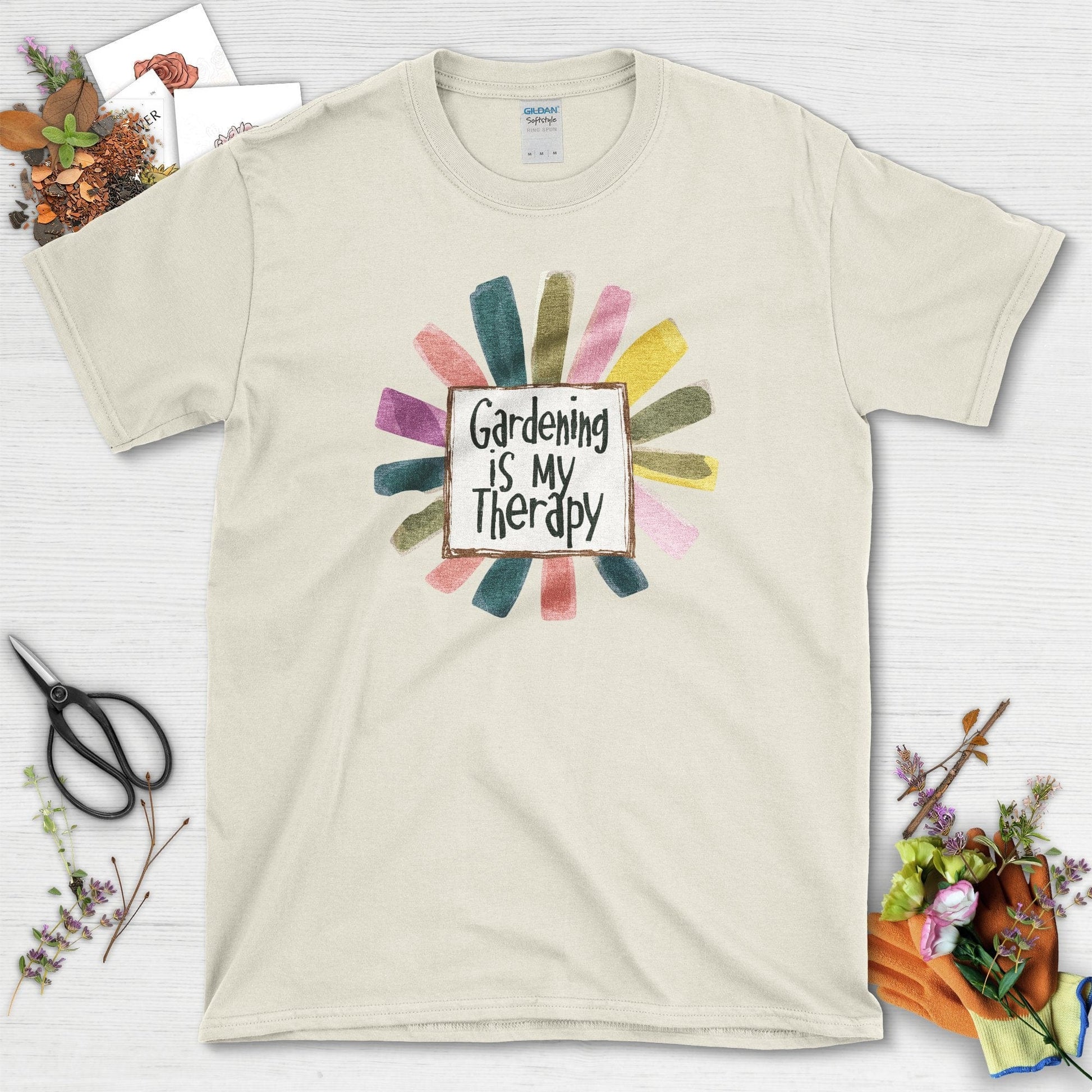 Gardening is My Therapy T-Shirt Natural / S T-Shirt