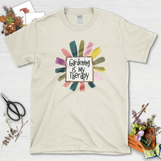 Gardening is My Therapy T-Shirt Natural / S T-Shirt