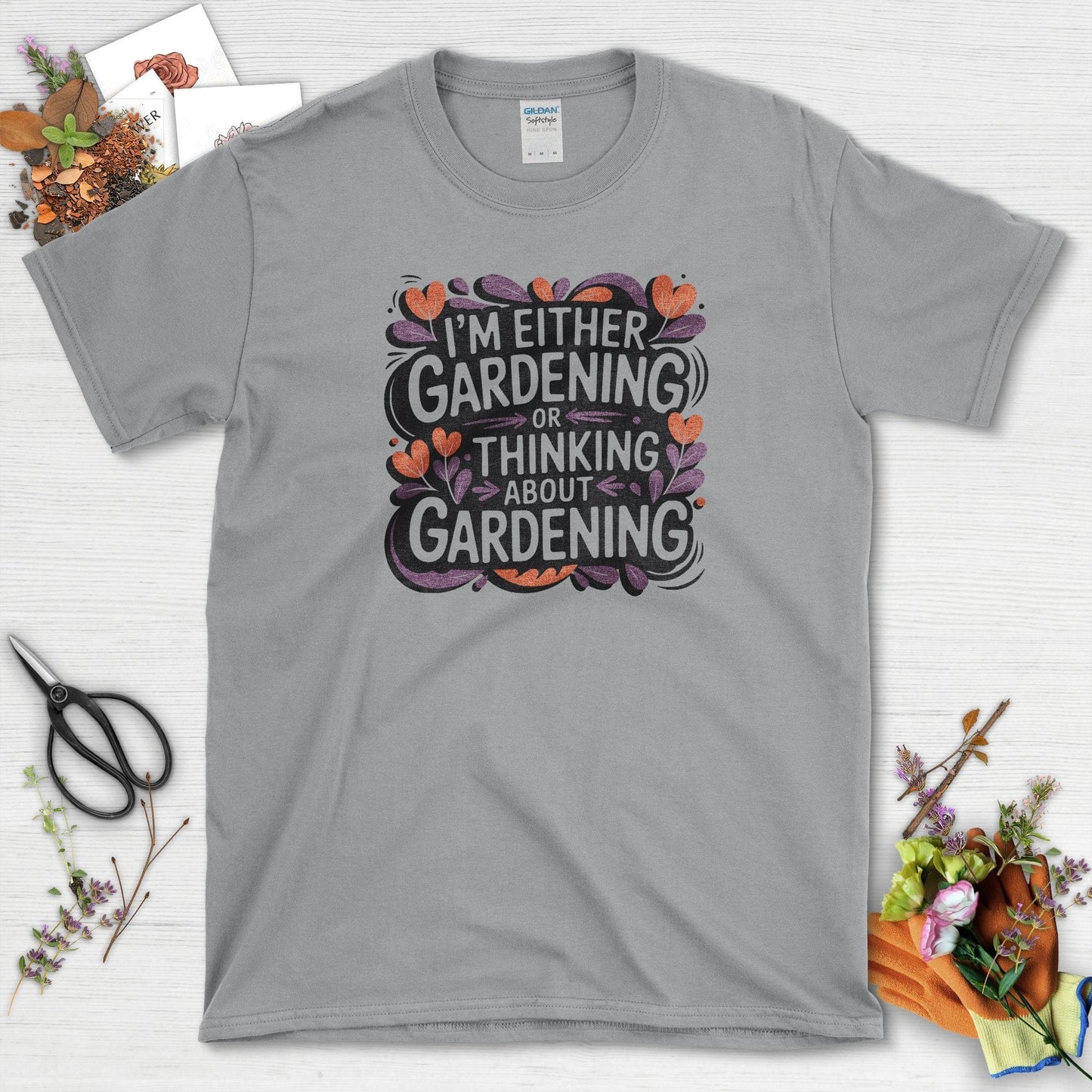 Gardening or Thinking About It T-Shirt Sport Grey / S T-Shirt