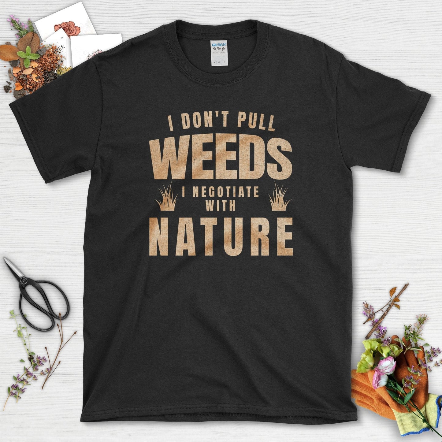 Gardening Weeds Negotiation T-Shirt Black / S T-Shirt