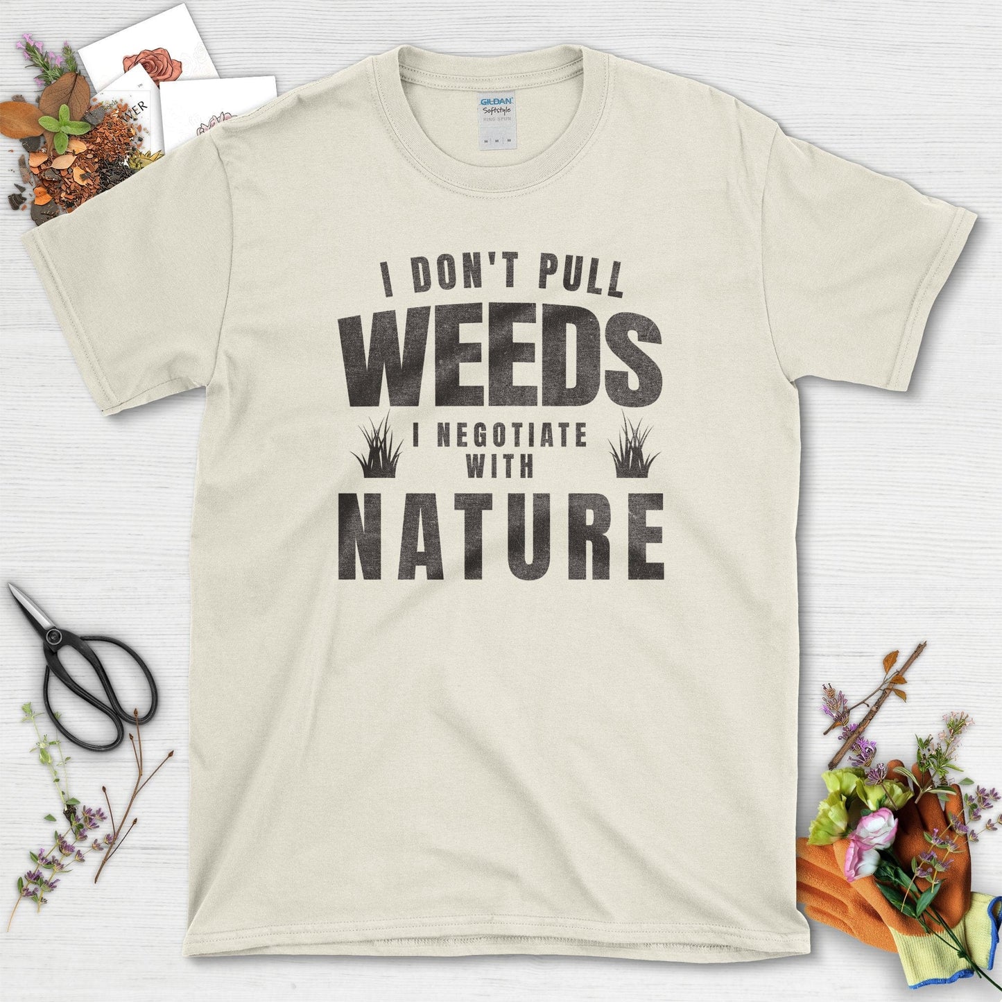 Gardening Weeds Negotiation T-Shirt Natural / S T-Shirt