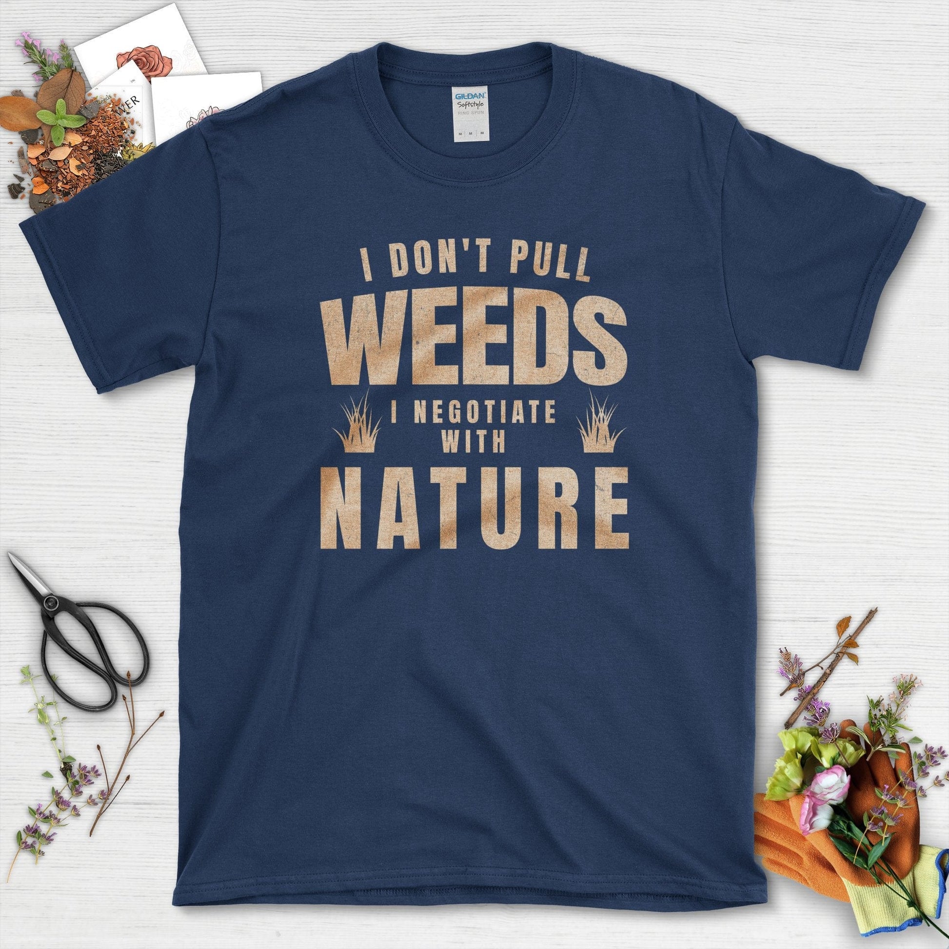 Gardening Weeds Negotiation T-Shirt Navy / S T-Shirt