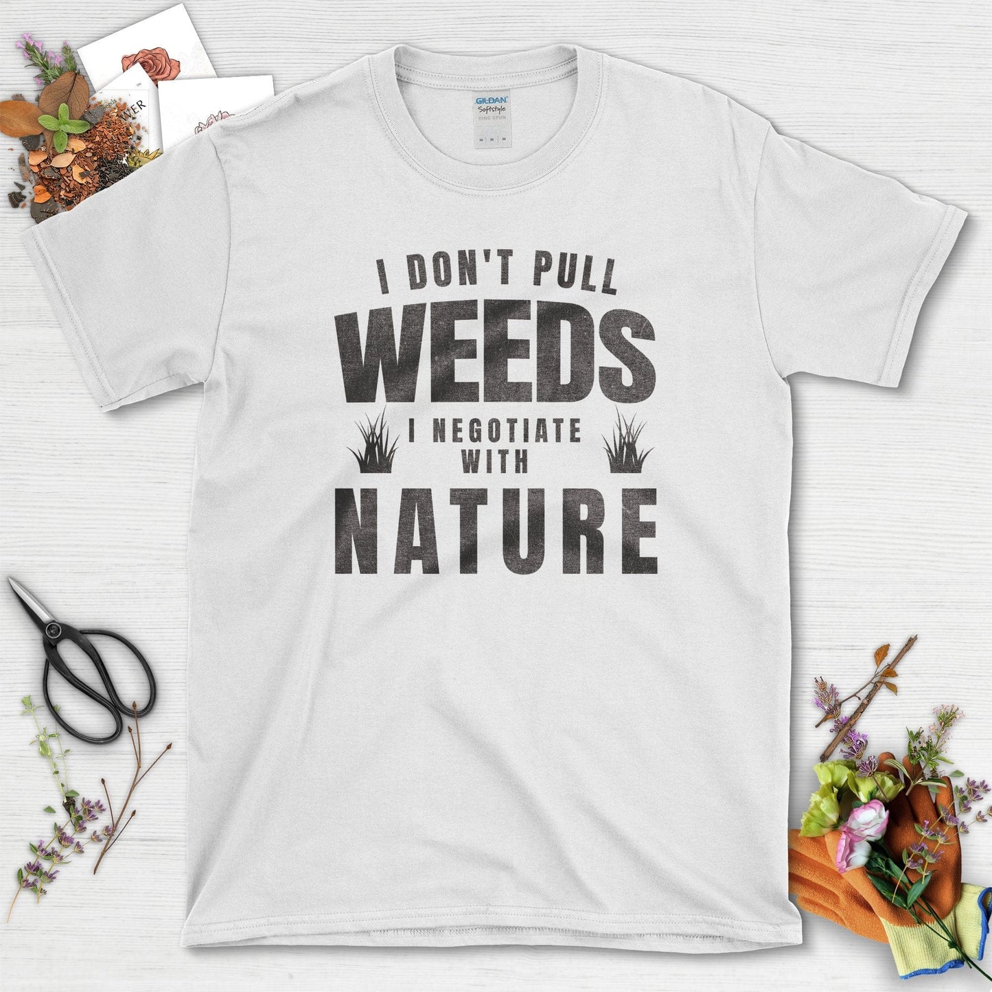 Gardening Weeds Negotiation T-Shirt White / S T-Shirt