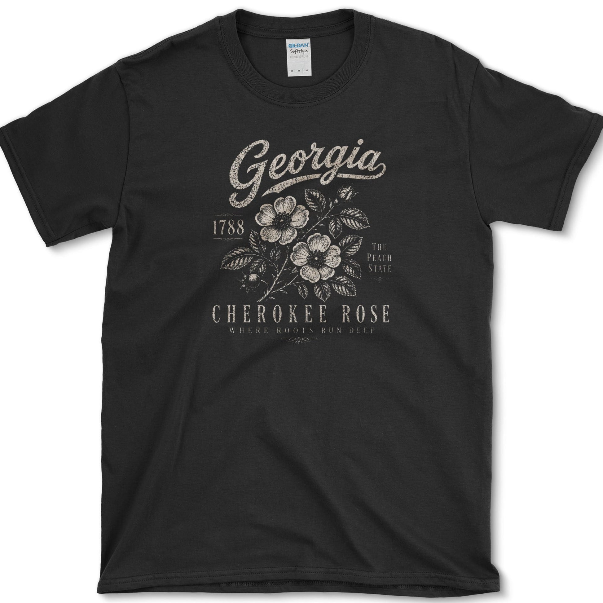 Georgia Cherokee Rose T-Shirt S / Black Essential Tees