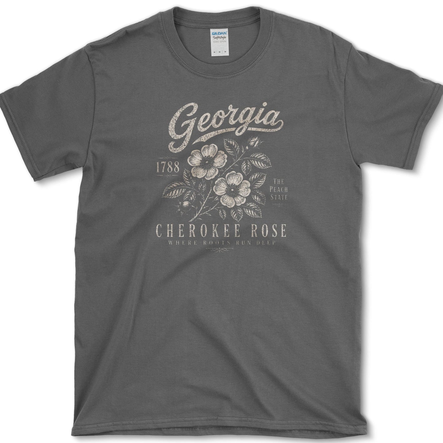 Georgia Cherokee Rose T-Shirt S / Dark Heather Essential Tees