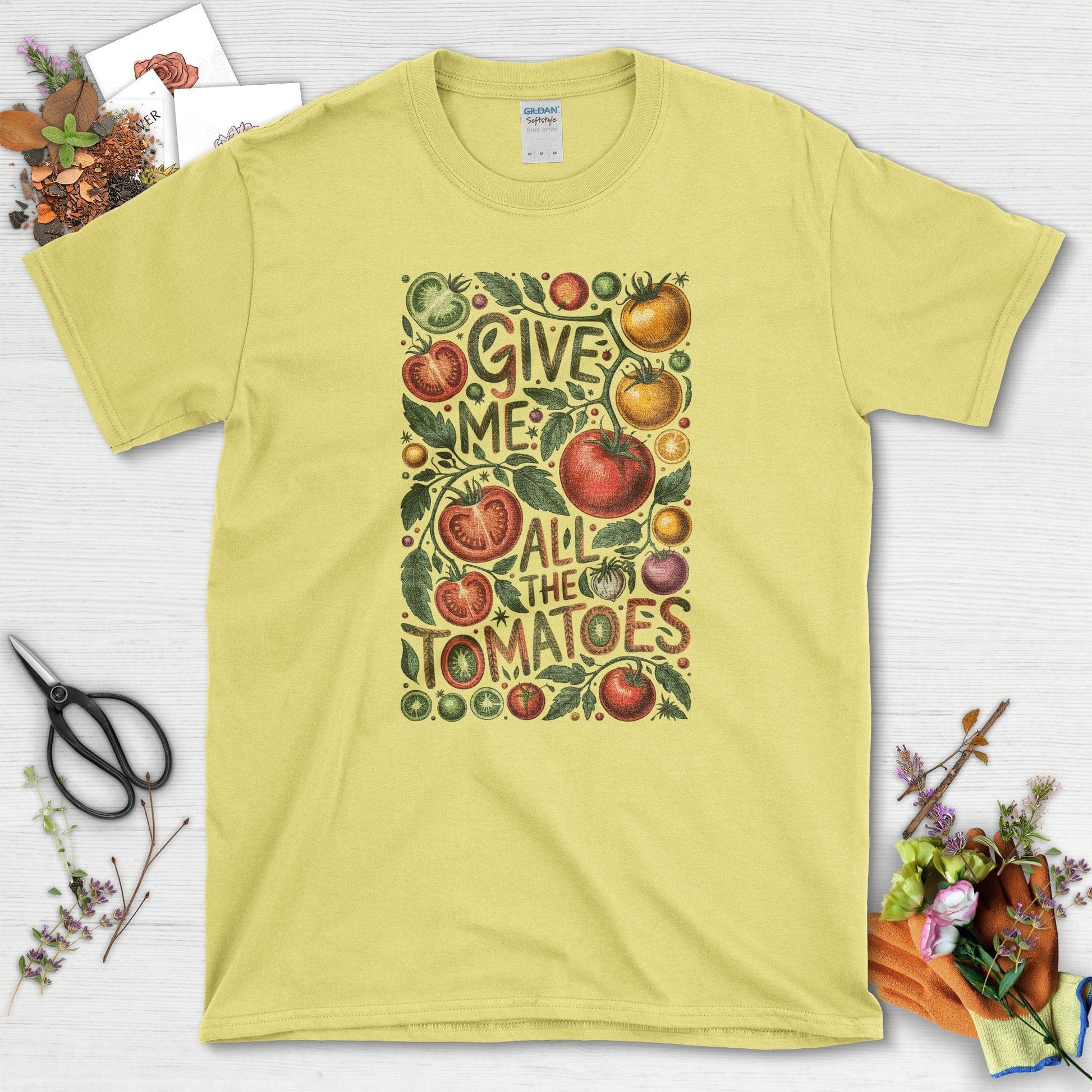 Give Me All the Tomatoes T-Shirt Cornsilk / S Physical Item