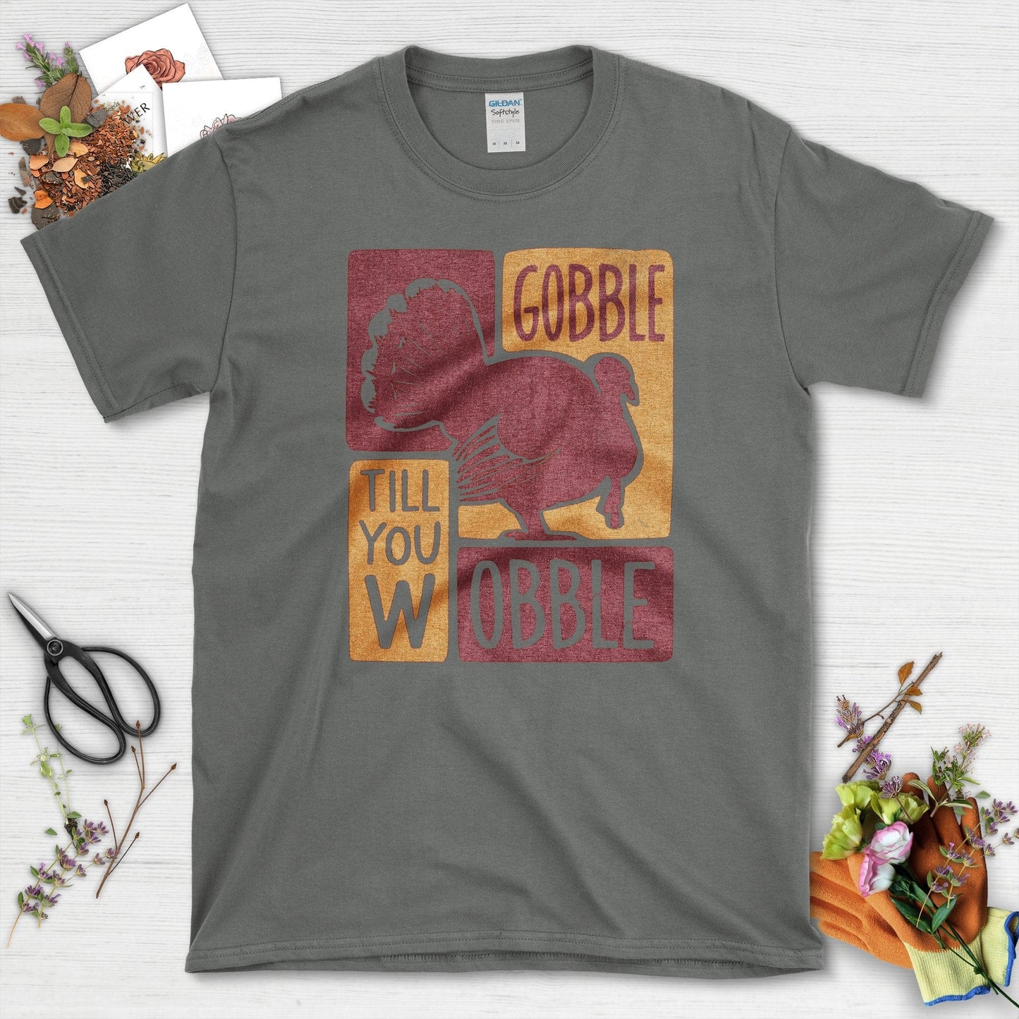 Gobble Till You Wobble T-Shirt T-Shirts / S / Charcoal Physical Item