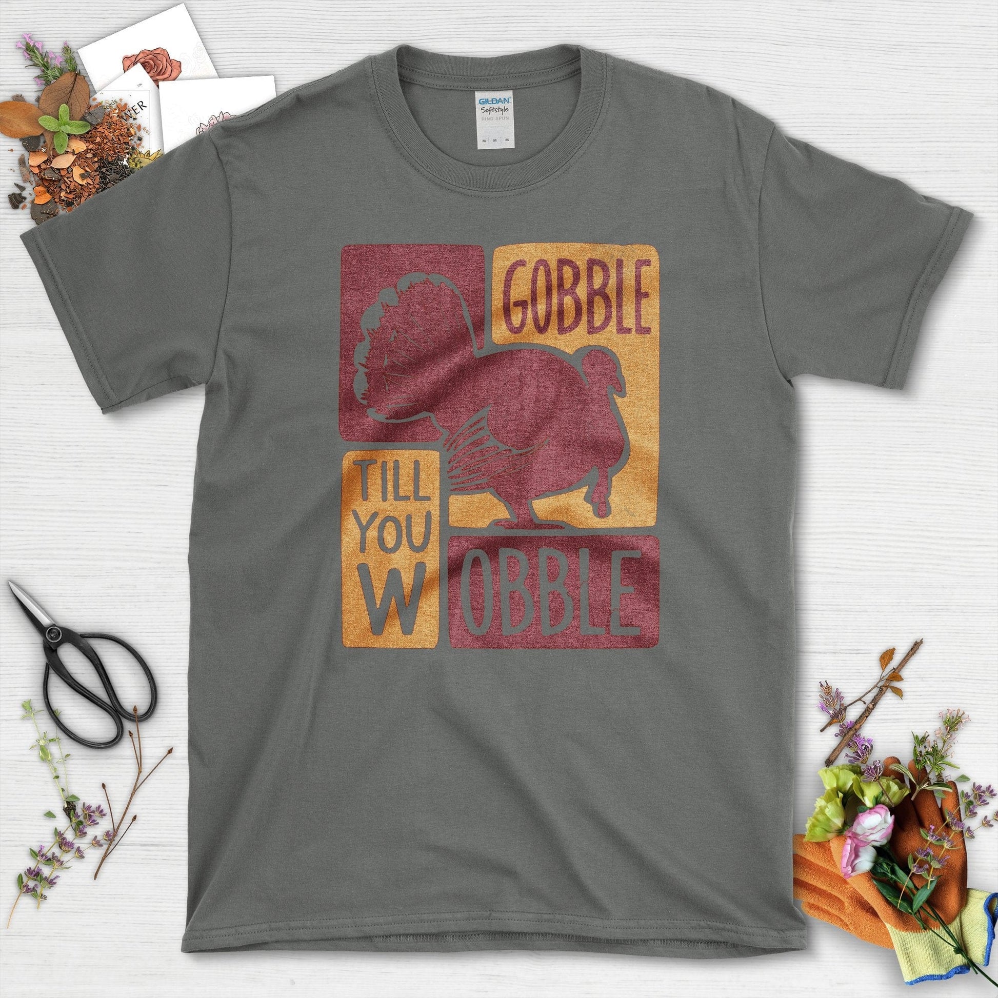 Gobble Till You Wobble T-Shirt T-Shirts / S / Charcoal Physical Item