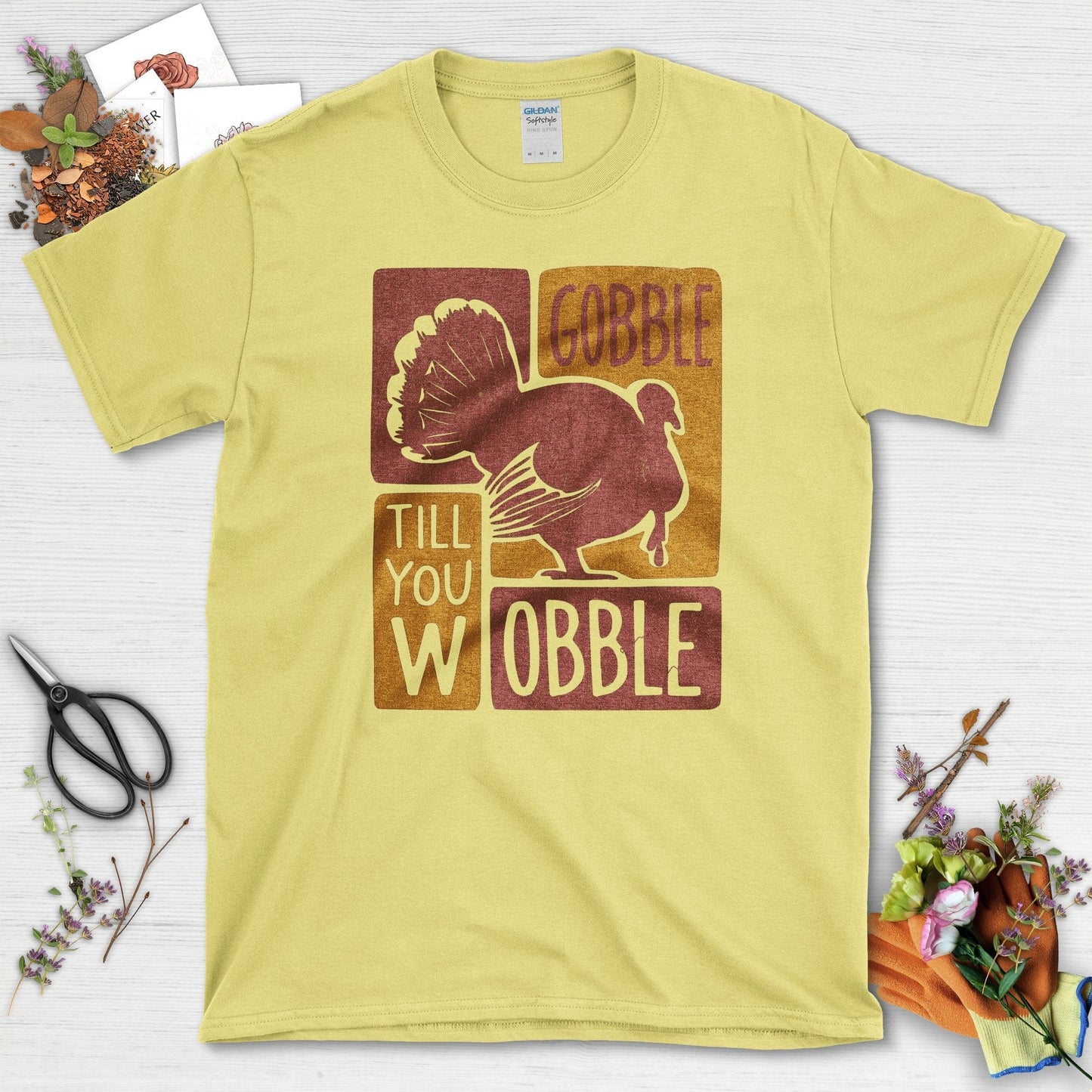 Gobble Till You Wobble T-Shirt T-Shirts / S / Cornsilk Physical Item