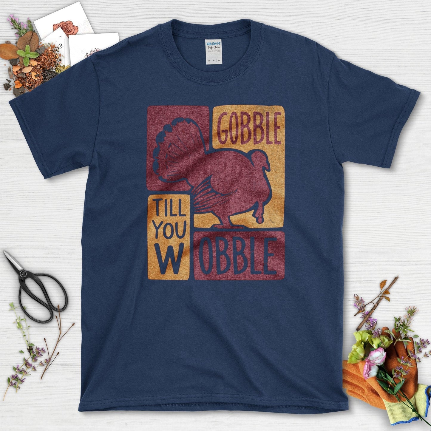 Gobble Till You Wobble T-Shirt T-Shirts / S / Navy Physical Item